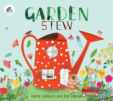 Garden Stew. Join Quokkas, Tattie and Tiny Spud, as they head outside for lots of fun. A pot, some sticks and petals too, it’s time to make garden stew! Reminiscent of making mud pies in the backyard.
