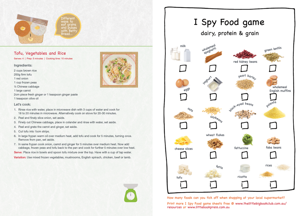 A companion A4 Activity book to I Spy Food picture book. Easy to follow recipes that are perfect for the whole family. A great guide to help families understand foods important for growing bodies and minds.