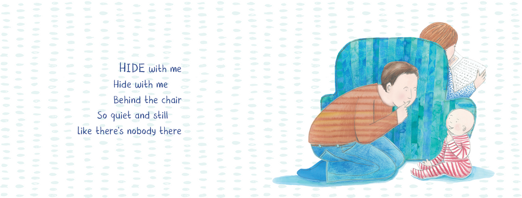 Let's Play book spread. A simple rhyming story that celebrates the joy of play time. ‘Sing with me, sing with me’. Let’s make up the words. Let’s sing to the sky. Let’s sing to the birds!’