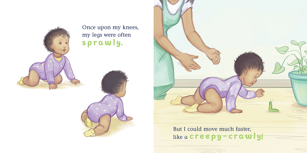Once Upon My Legs is a gentle rhyming story that follows four babies as they explore their world around them