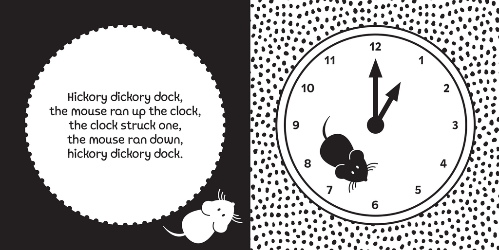 Board book, a take anywhere black & white Sing with Me nursery rhyme buggy book.