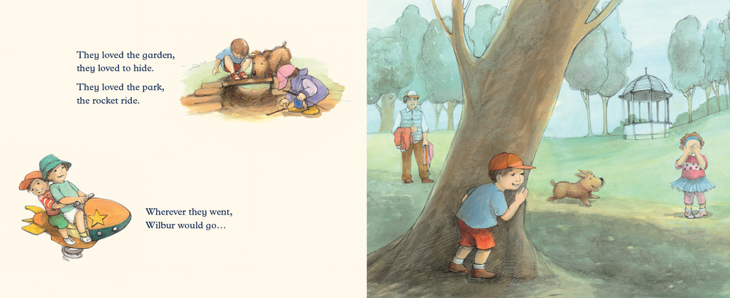 Book spread and illustration for a heart-warming story following the tale of Wilbur, Grace and Joe.